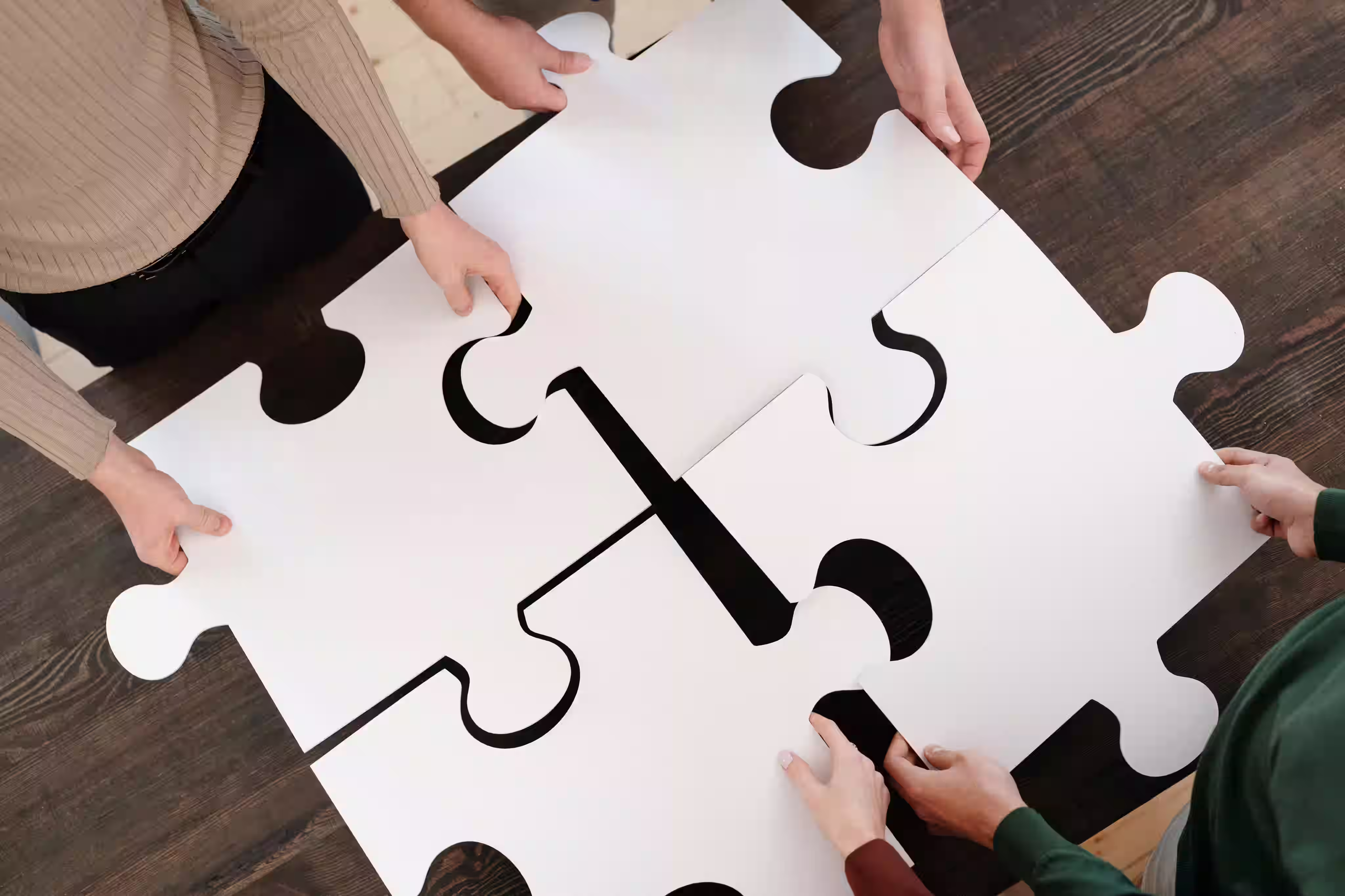 Puzzle pieces coming together